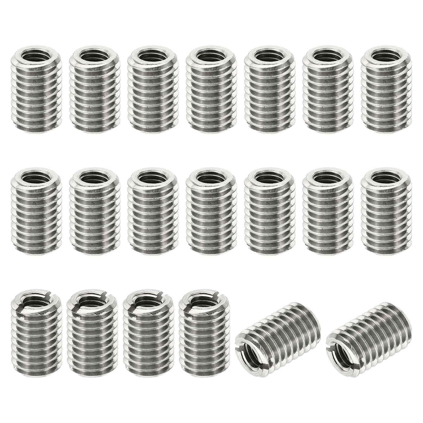 PATIKIL Thread Adapters Sleeve Reducing Nut, 20 Pcs M10x1.5 Male to M6x1 Female Repairing Insert Nut Screw Reducer Stainless Steel Fastener 15mm