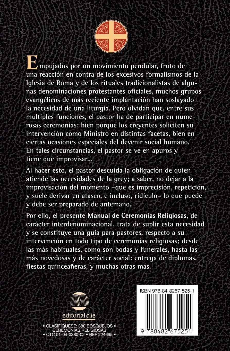  Manual Para Ceremonias Religiosas Spanish Edition 9788482675251 Silva Kittim Libros
