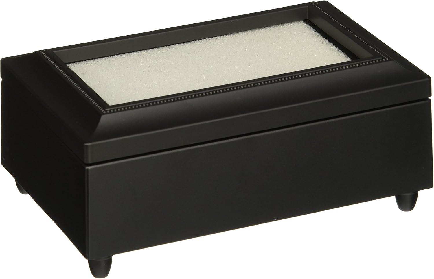 Carson Home Accents Small Solid Black Music Box Plays Waltz of The Flowers Home