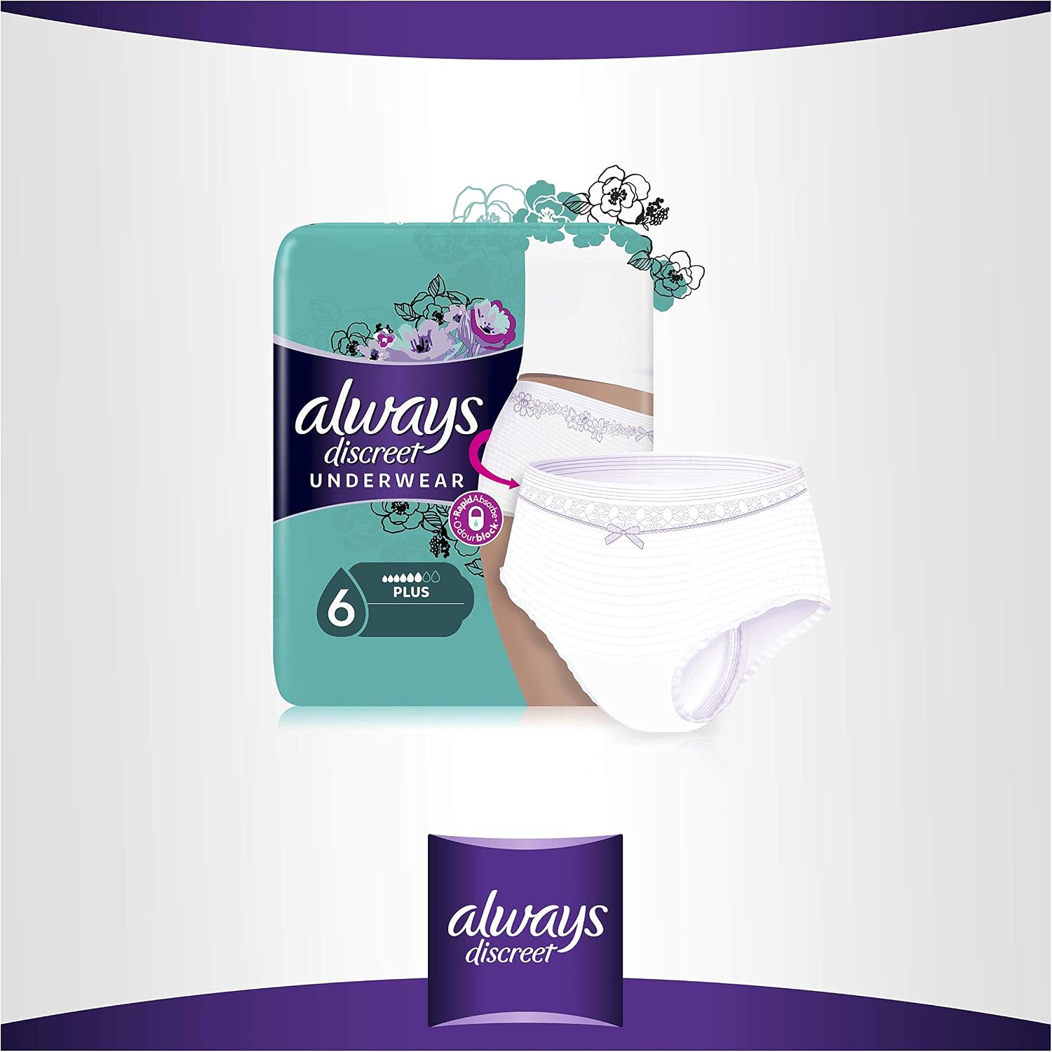 Always Discreet Incontinence Pants for Incontinence / Bladder Leaks, Size L, Eco Size x32 (Choice of 5, 6 and 7 Drops) - Image 4