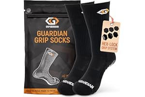 GRIP GUARDIAN Premium Grip Sock - Soccer Grip Men and Woman - #1 New Grip Sock - Anti Slip Socks - HEX Grip Technology