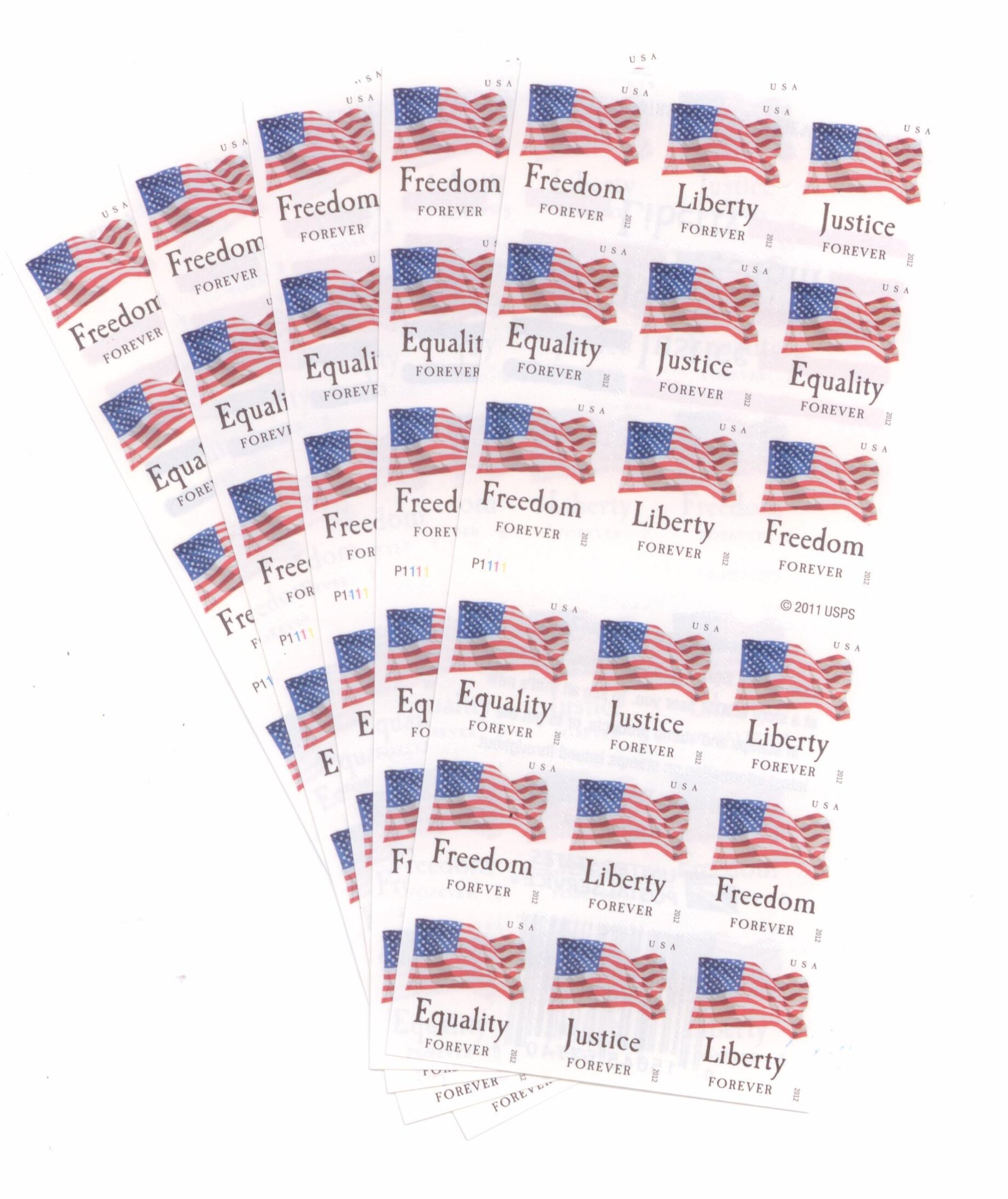 USPS Forever Stamps Four Flags 90 Stamps 5 x ATM Booklets of 18 eBay