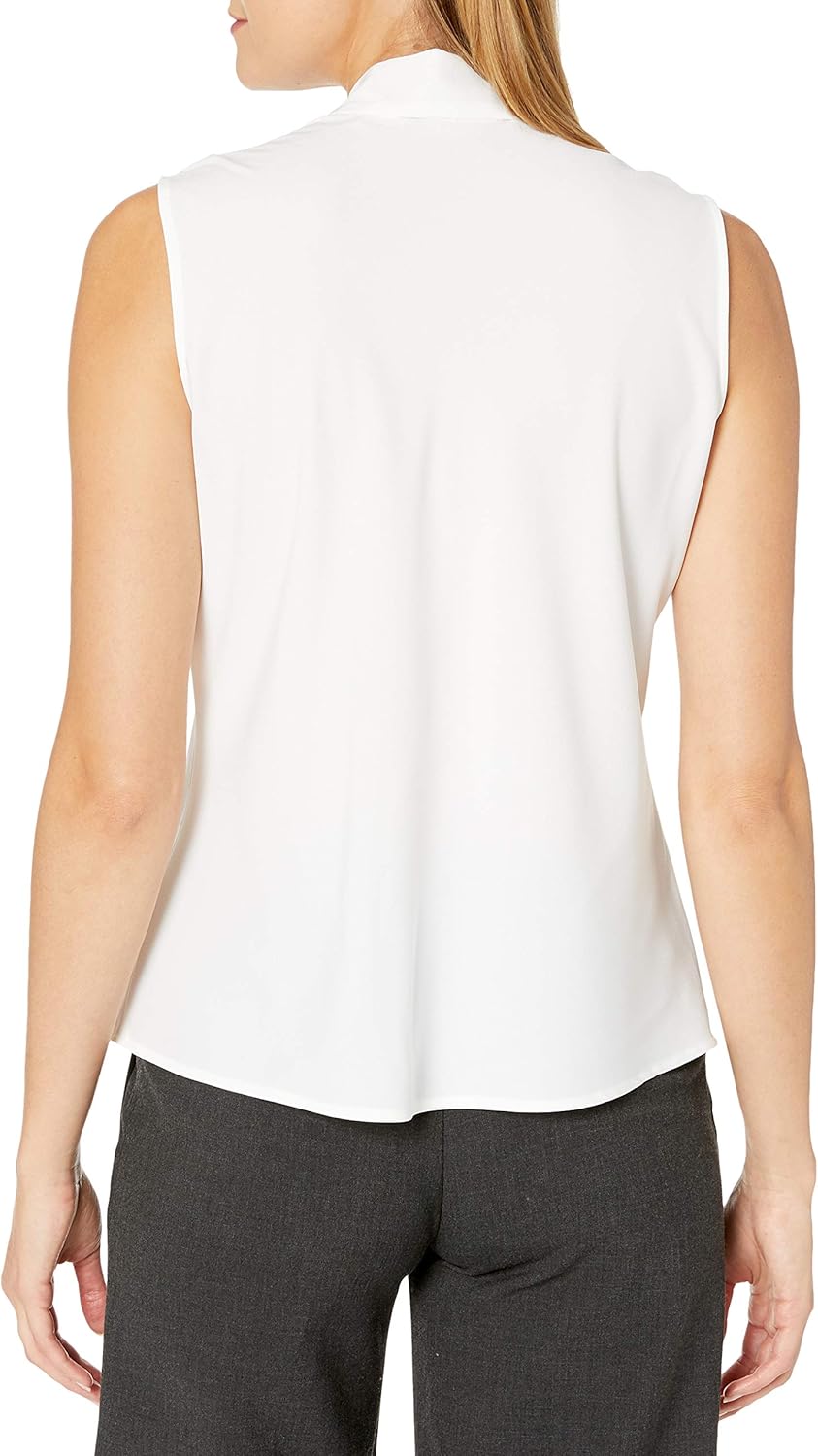 Kasper Women's Tie Neck Blouse at  Women’s Clothing store