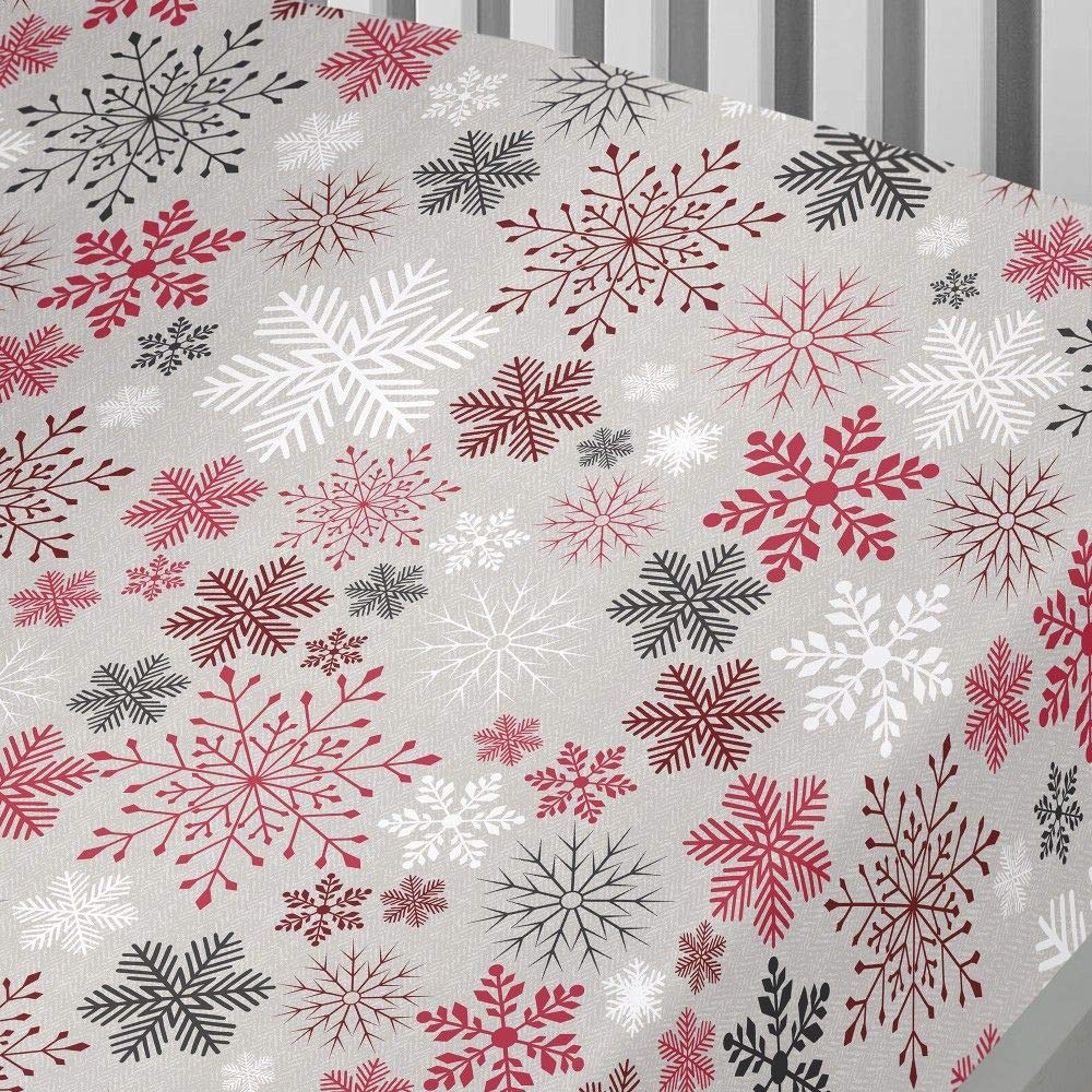 Fusion Christmas - Garland Reindeer - 100% Brushed Cotton Fitted Bed Sheet - Single Bed Size in Multicolour