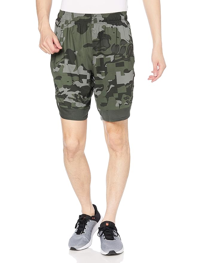 under armour men's train stretch camo shorts