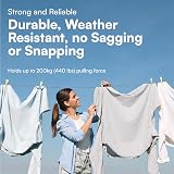 H&S 50m Steel Core Washing Line Rope PVC Cover Strong Durable Outdoor view 2