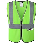 JKSafety Kids Safety Vest Kids Construction Vest with 3M Reflective Tapes High Visibility Meet ANSI Standard (BK300)