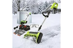 48V Cordless Snow Shovels,13 Inch Brushless Cordless Snow Shovel,Electric Snow Blower with Directional Plate,21FT Throw Dista
