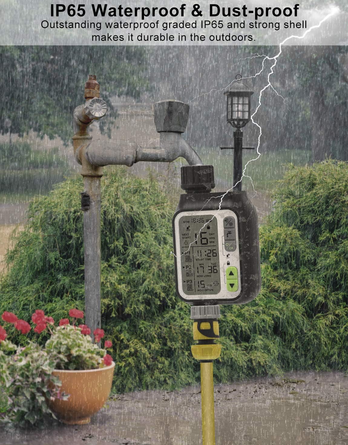 TREKOO Watering Timer Programmable Digital Hose Timer Faucet Timers Irrigation Tool for Garden Lawn Sprinklers: Home & Kitchen