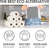 SUPERSCANDI 6 Pack Reusable Swedish Dishcloths 100% Biodegradable Grey view 5