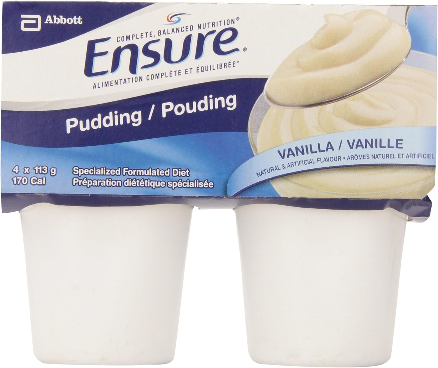 Ensure Pudding, Complete, Balanced Nutrition, Vanilla, 4 x 113 g Amazon.ca Santé et Soins