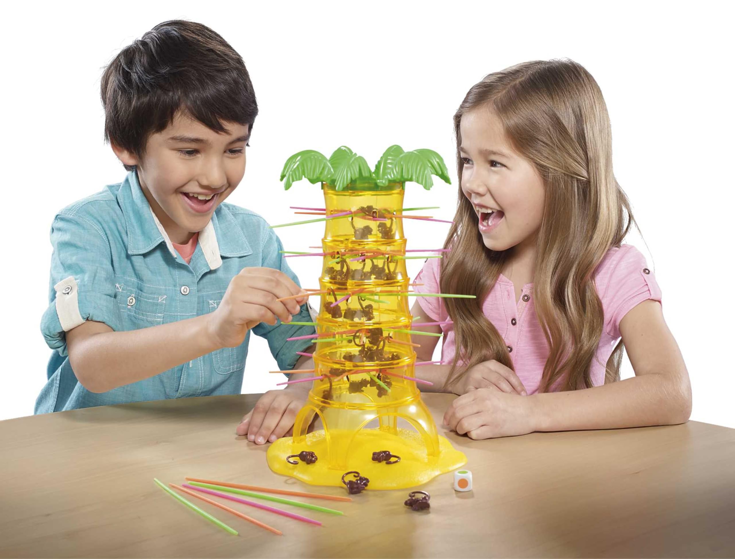 Mattel Games SOS Affenalarm Spiel, Würfelspiel für die Familie, Kinderspiele, Verpackung kann variieren, für 2-4 Spieler, ab 5 Jahre, 52563 6