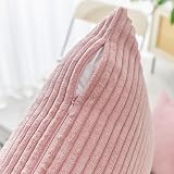 Home Brilliant Corduroy Cushion Covers 20x20 Baby Pink Pack of 2 view 4