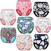 MooMoo Baby 8 Packs Potty Training Pants Cotton Absorbent Training Underwear for Toddler Boy and Girls 2T-9T