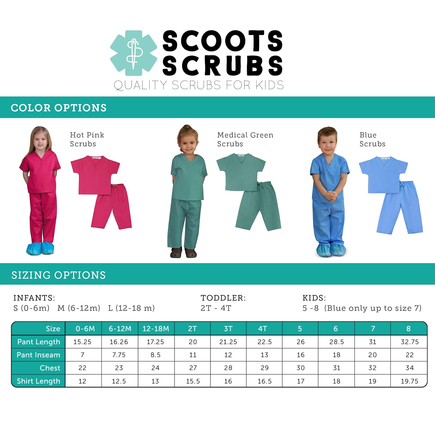 Scoots Kids Scrubs For Girls Nurse In Training Embroidery - 