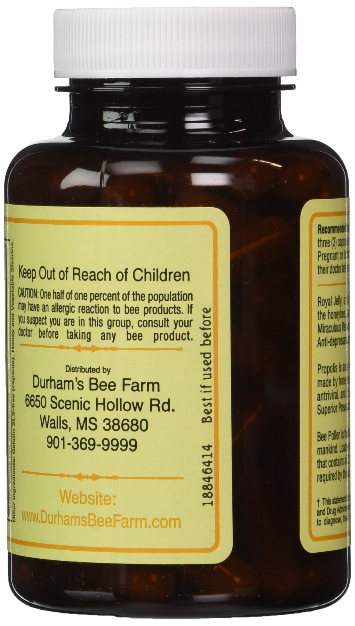 Durhams Queens Delight (Royal Jelly 1000mg, Propolis 600mg, Beepollen