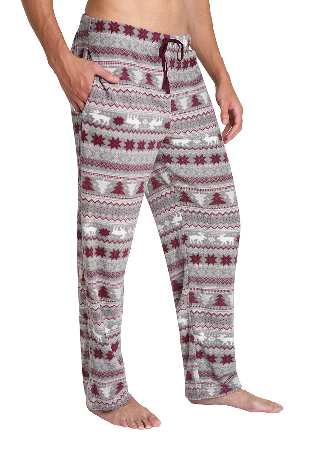Sleep Mens Fleece Pajama Pants Sleep & Loungewear PJ Bottoms Mr