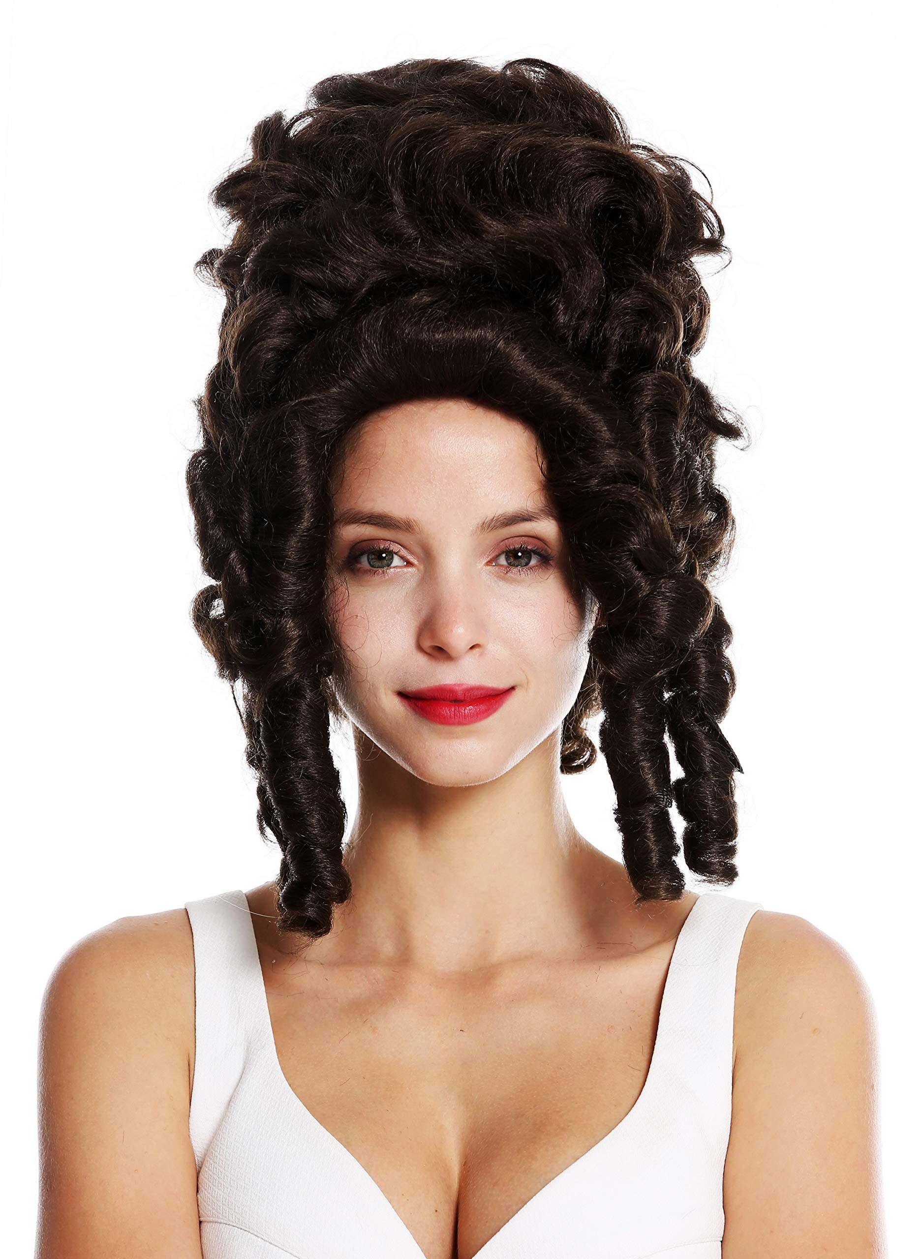 WIG ME UP - VK-38-6 quality women's wig theatre cosplay baroque Pompadour Marie Antionette countess noble woman brown
