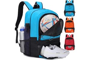 Hsmihair Soccer Bag-Soccer Backpack&Backpack for & Football Volleyball & Basketball,with Ball Compartment and Separate Cleat