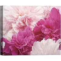 SIGNWIN Canvas Wall Art Bouquet of Blush Pink, Red and White Peony Floral Flower Photography Modern Art Romantics Closeup Relax/Calm Duotone for Living Room, Bedroom, Office - 12x18 inches