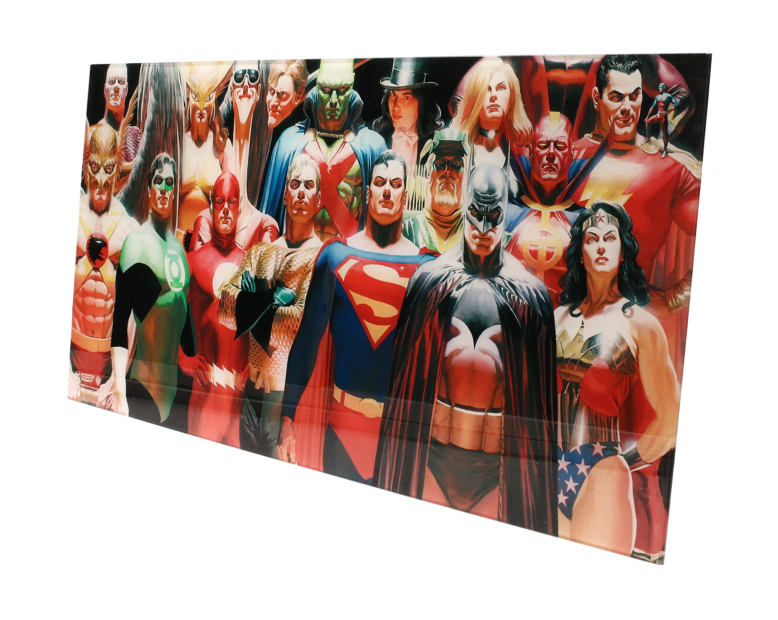 SD toys Justice League Glass Poster DC Universe Official Merchandising Furniture Decoration Sticker Home Decor Multicolor (Multicolor) Unique