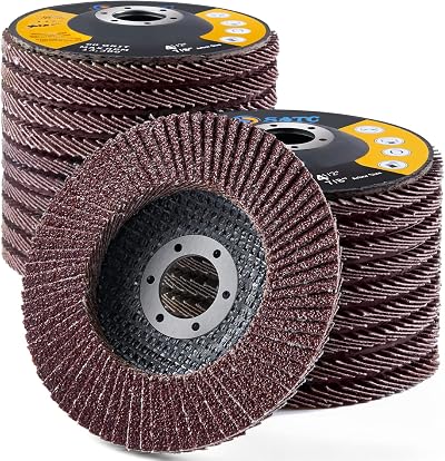 SATC Flap Discs 115mm 20 Pack 40 Grit T27 22.23mm Arbor for Angle Grinder