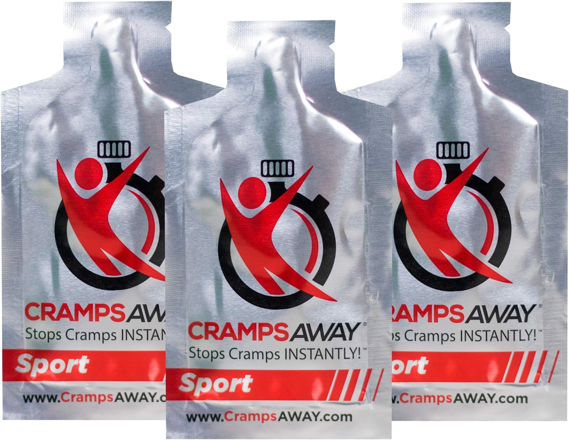 CrampsAWAY Sport - 3 Pack/All Natural, Instant Relief for Muscle Cramps, Including Leg, Foot, Calf, Hand and Night Cramps Too.