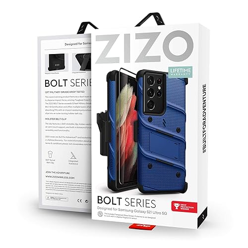 Screen Protector Samsung S21 Ultra Holster ZIZO Bolt Series For