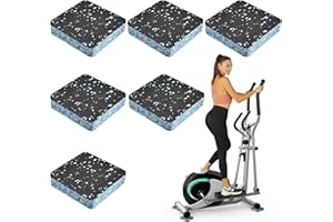 Lainballow 6 Pcs Anti-Vibration Rubber Mat, 4" X 4" X 0.8" Shock Absorbing Treadmill Pads, High Density Mats for Protect Floors, Washer, Dryer, Air Compressor