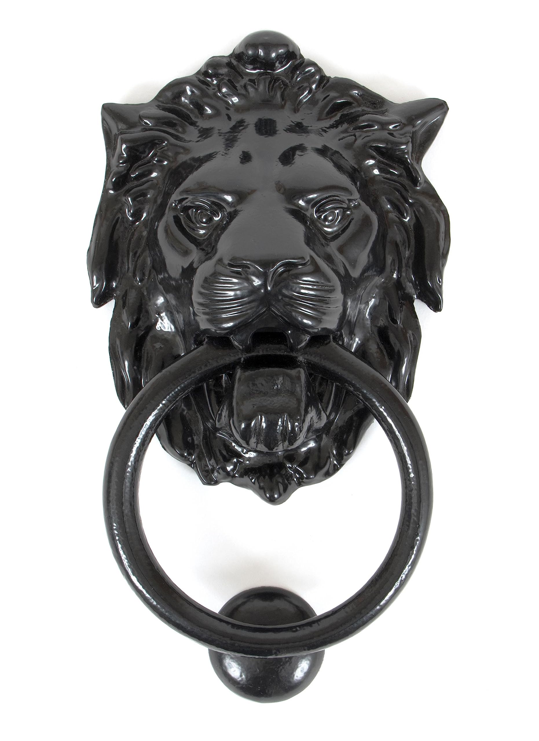 From The Anvil Black Lion Head Door Knocker
