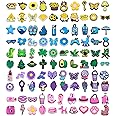 Biendo 100 Pcs Cute Shoe Decoration Charms, Not Random Charms for Clog Sandals Shoe Bracelet Wristband, Durable Waterproof Shoe Charms Decoration for Teens Boys Girls Women Birthday Party Gifts