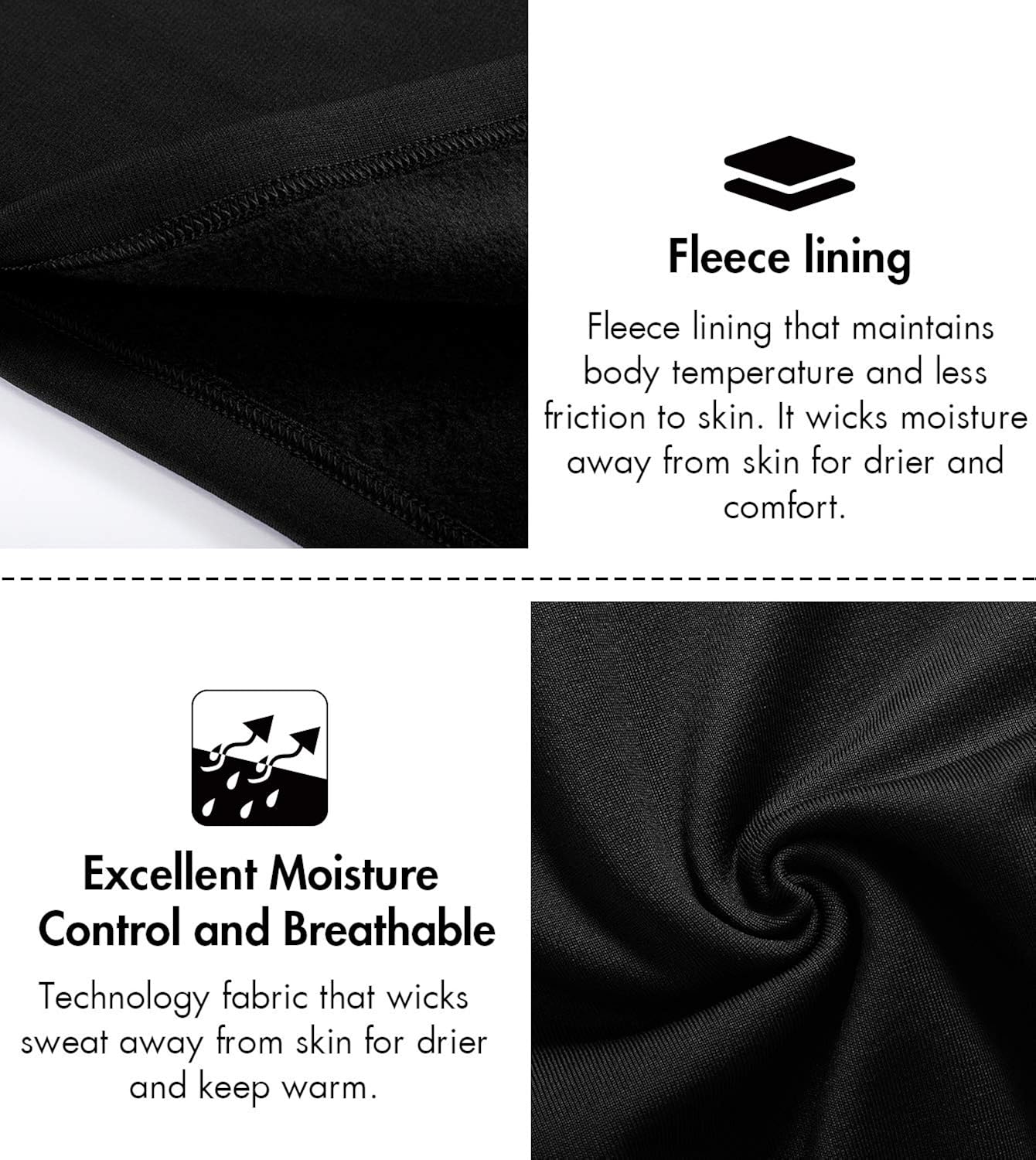 LAPASA Mens Heavyweight Thermal Underwear Long John Set Fleece Lined