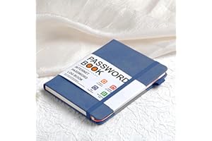 Pocket Address Book Three by Five Blue with Alphabetical Tabs Refillable Notebook for Contacts Phone Numbers and Passwords