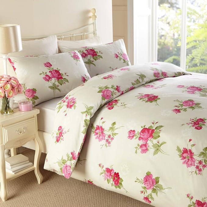 Just Contempo TRADITIONAL FLORAL PRINTED BEDDING Vintage Duvet Cover