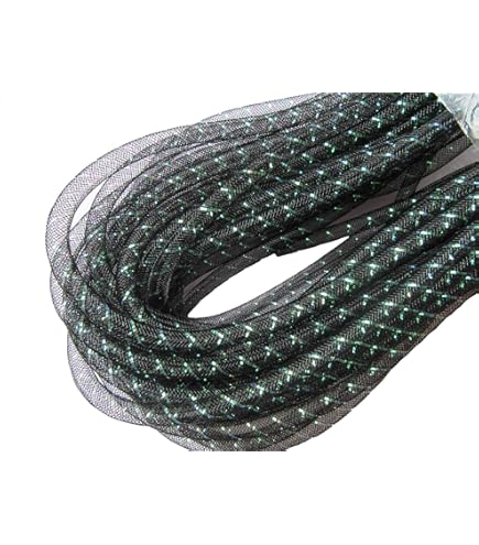 YYCRAFT Tubo De Malla De 25 Yardas Para Craft Flex Para Coronas Cyberlox CRIN Crafts 0.315 In 3/8 Pulgadas (esmeralda