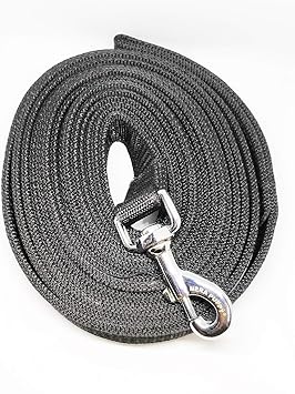 Mera Puppy Long Dog Leash for Medium to Big Dogs (Black, 20 ft)
