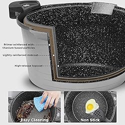 8.5 Quart Stock Pot with Strainer Lid, Multipurpose
