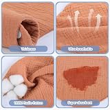 Yoofoss Muslin Baby Bibs 10 Pack Adjustable Bandana Bibs 100% Cotton Blue Orange view 7
