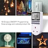 Awootsv Digital Timer Plug Socket LCD Display 24 Hour Weekly Indoor Auto Switch view 7