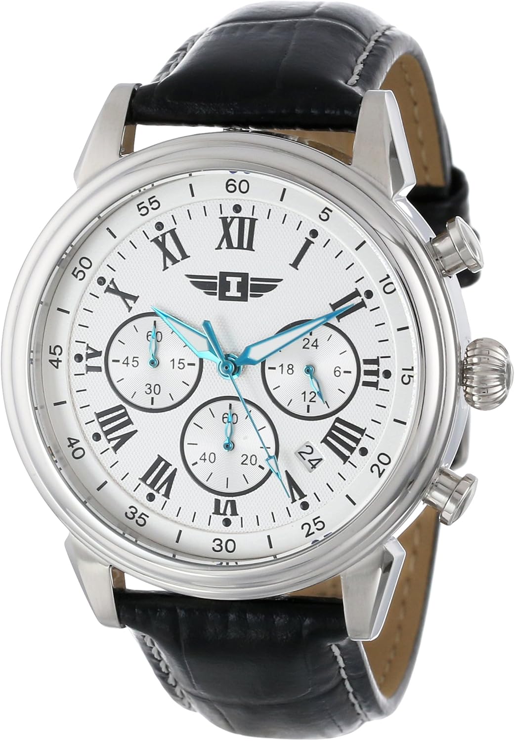 Amazon Com Invicta Men S I By Invicta 44mm Stainless Steel And Leather Chronograph Quartz Watch Black Model Ibi90242 002 Watches