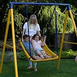 Zero Gravity Magic Carpet Swing Set with Steel Frame for Up To 2 Kids view 6