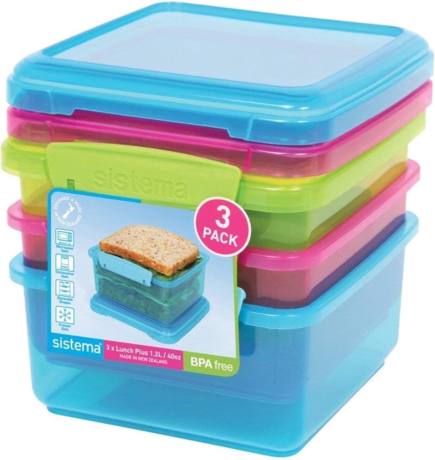 Sistema Lunch Collection Food Storage Containers, Assorted