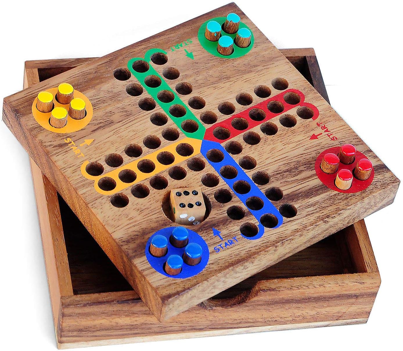 Logica Puzzles Art. Ludo Pachisi S Pocket Board Game Wooden Board