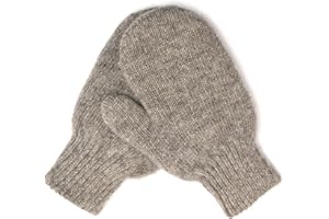 ZAYA KIDS 100% Organic Wool Mittens, Double-Layer of Natural Dye-Free Mongolian Sheep Wool, Warm Cozy, One pair