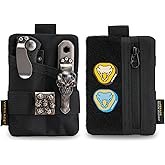 VIPERADE VE15 Small EDC Pouch, Pocket Organizer, EDC Pocket Pouch with DIY Patches Area, EDC Pocket Organizer Wallet for Cards, Small Tool Pouch for EDC Gears