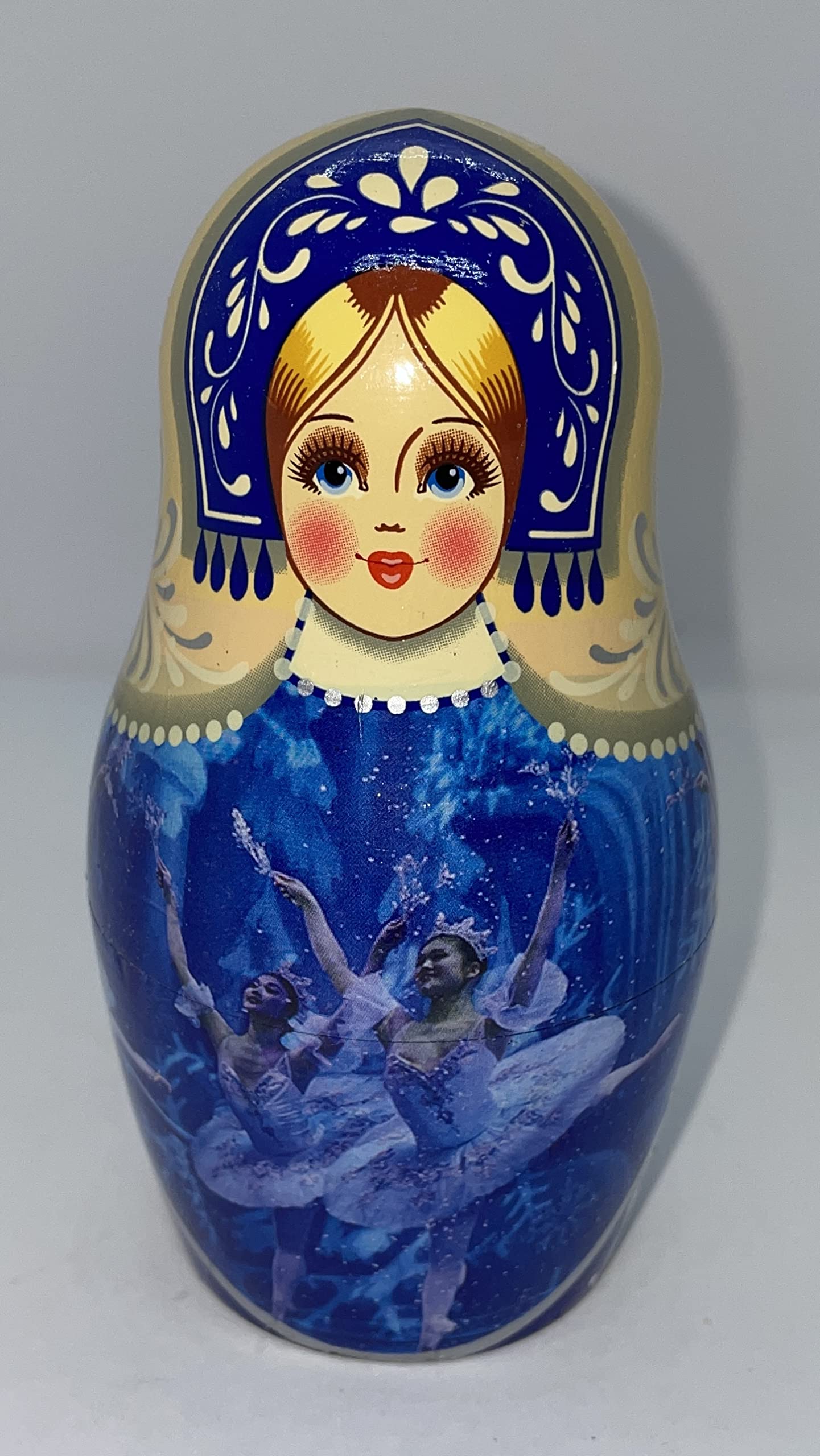 Nesting Dolls, Matryoshka Beautiful Blue Princess Ballerina (6