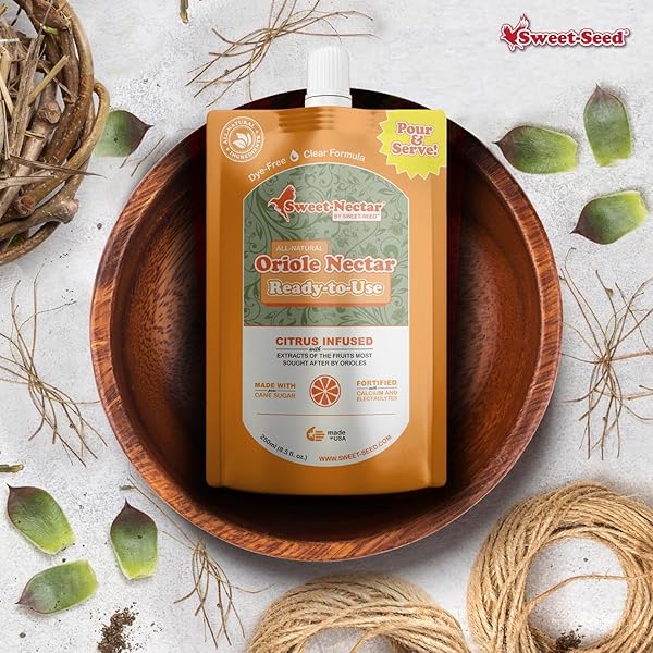 SWEET-SEED ORIOLE NECTAR 250ML (8OZ), READY TO USE – EXTENDS THE LIFE OF NECTAR FOR ORIOLE FEEDERS | ULTIMATE ORIOLE FOOD… (1-PACK)