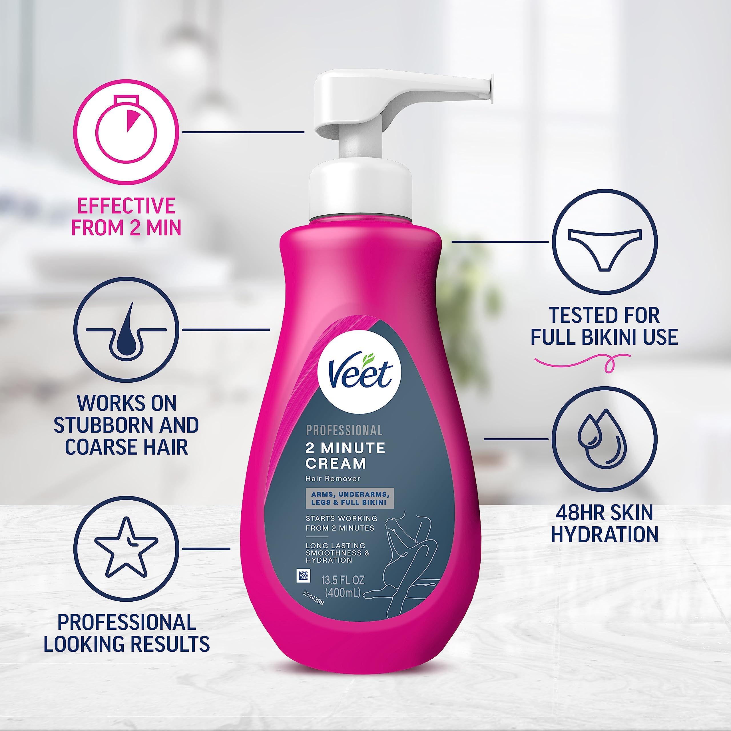 VEET 2 Minute Hair Removal Cream 4/13.5 oz.