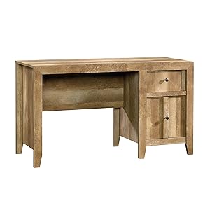 Sauder 420196 Dakota Pass Desk 53.15" L x 21.50" W x 30" H Craftsman Oak Finish