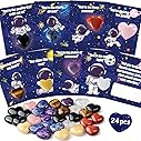 Cristaux et pierres de guérison24 pierres précieuses Funewest en forme de cœur avec cartes galaxie8 types de cristalens